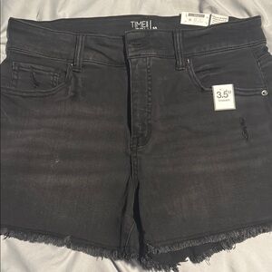 Black Denim Shorts
